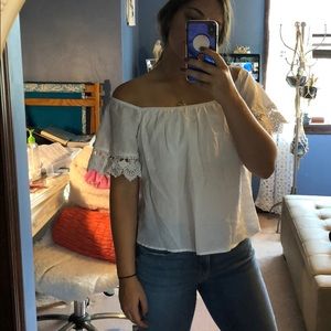 White off the shoulder blouse